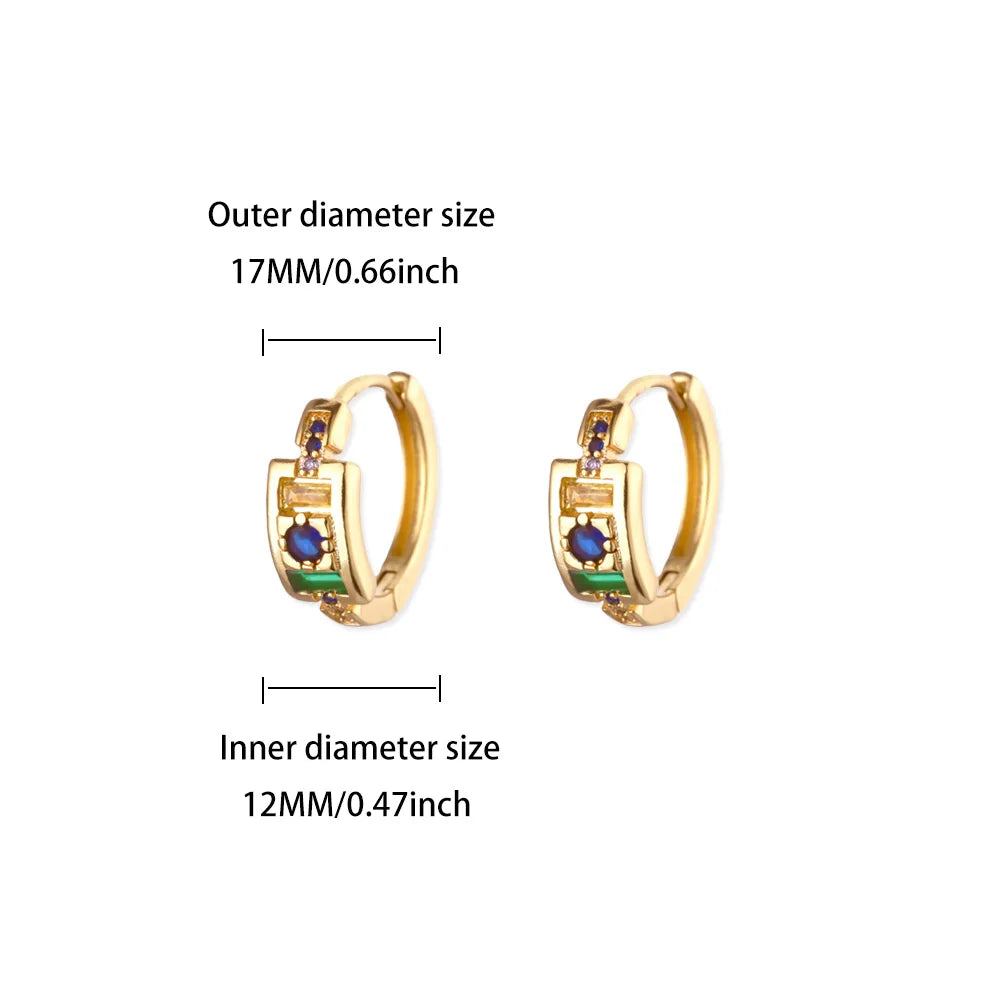Runde glänzende Zirkonia-Ohrringe für Damen Edelstahl Goldfarben Piercing Ohrringe 2025 Neuer Modeschmuck Muttertagsgeschenk