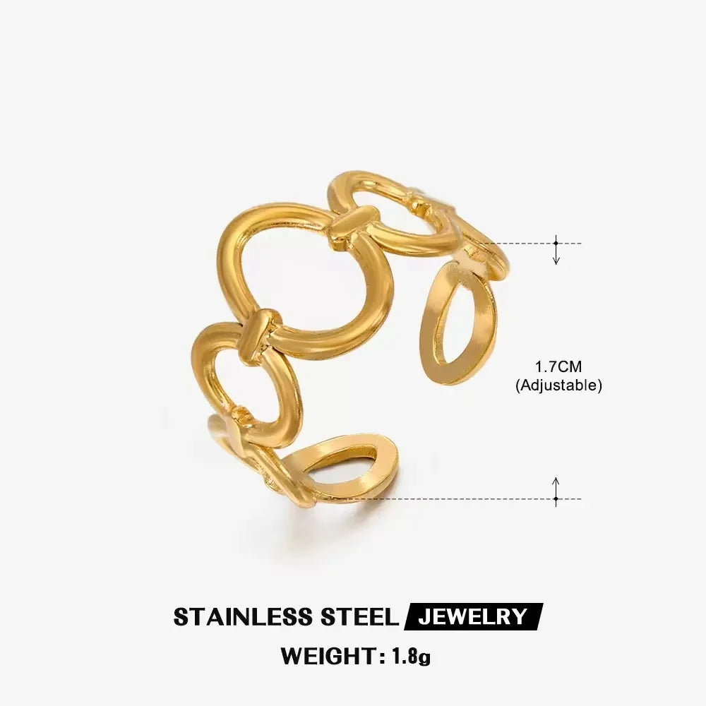 Wasserdichter, hohler Edelstahl-Fingerring der Spitzenklasse, trendig für Frauen, personalisierter Schmuck Großhandel