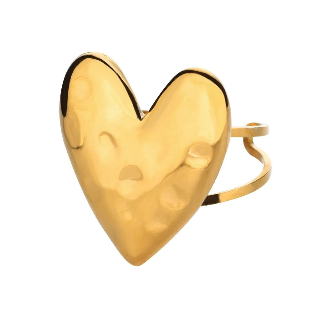 Zirkon Kleine Herzringe für Frauen Minimalismus Herzring Edelstahl Finger Zarter Ring Valentinstag Geschenke Kostenloser Versand