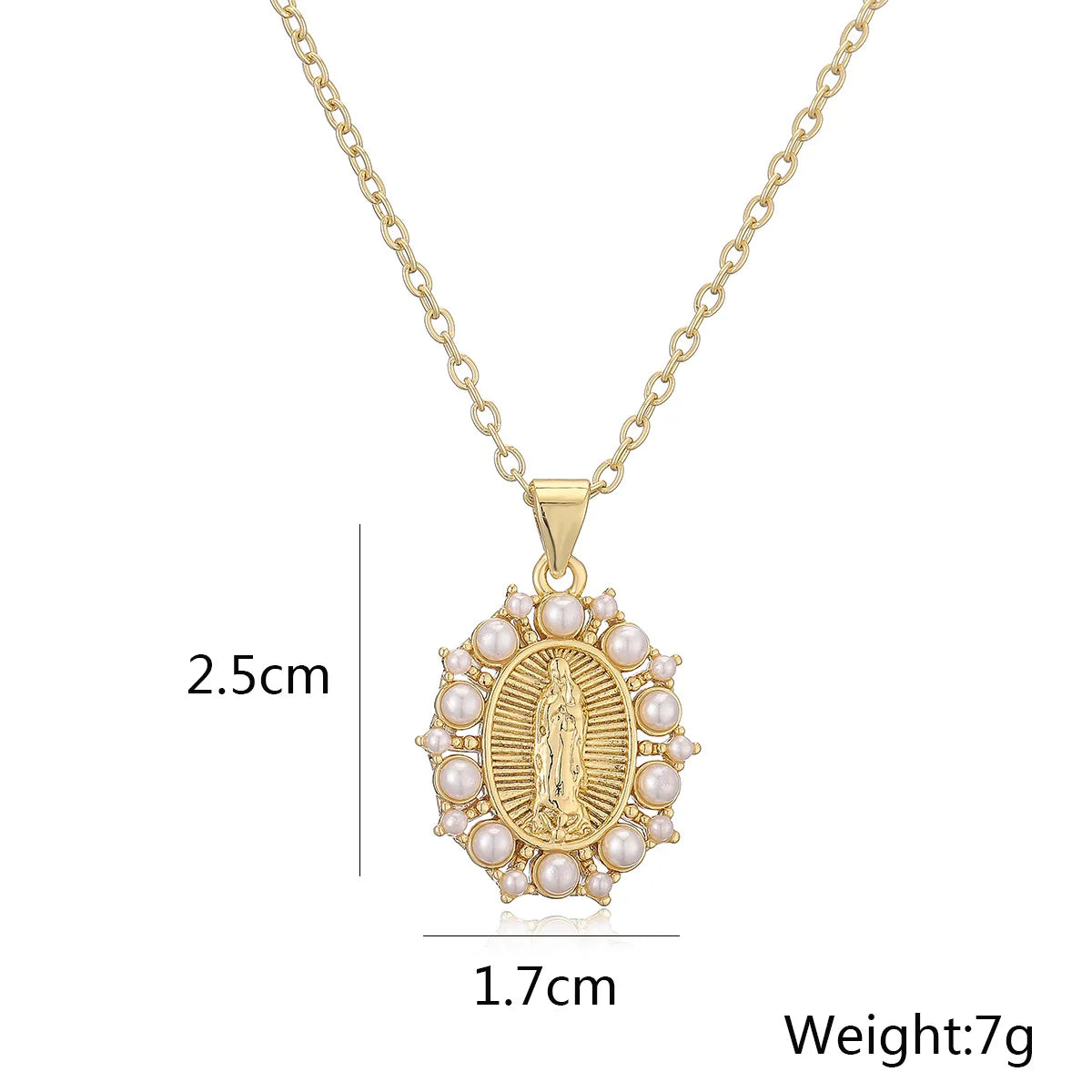 NEWBUY High Quality Women's Religious Jewelry Copper CZ Zircon Inlay Virgin Mary Pendant Stainless Steel Chain Necklace