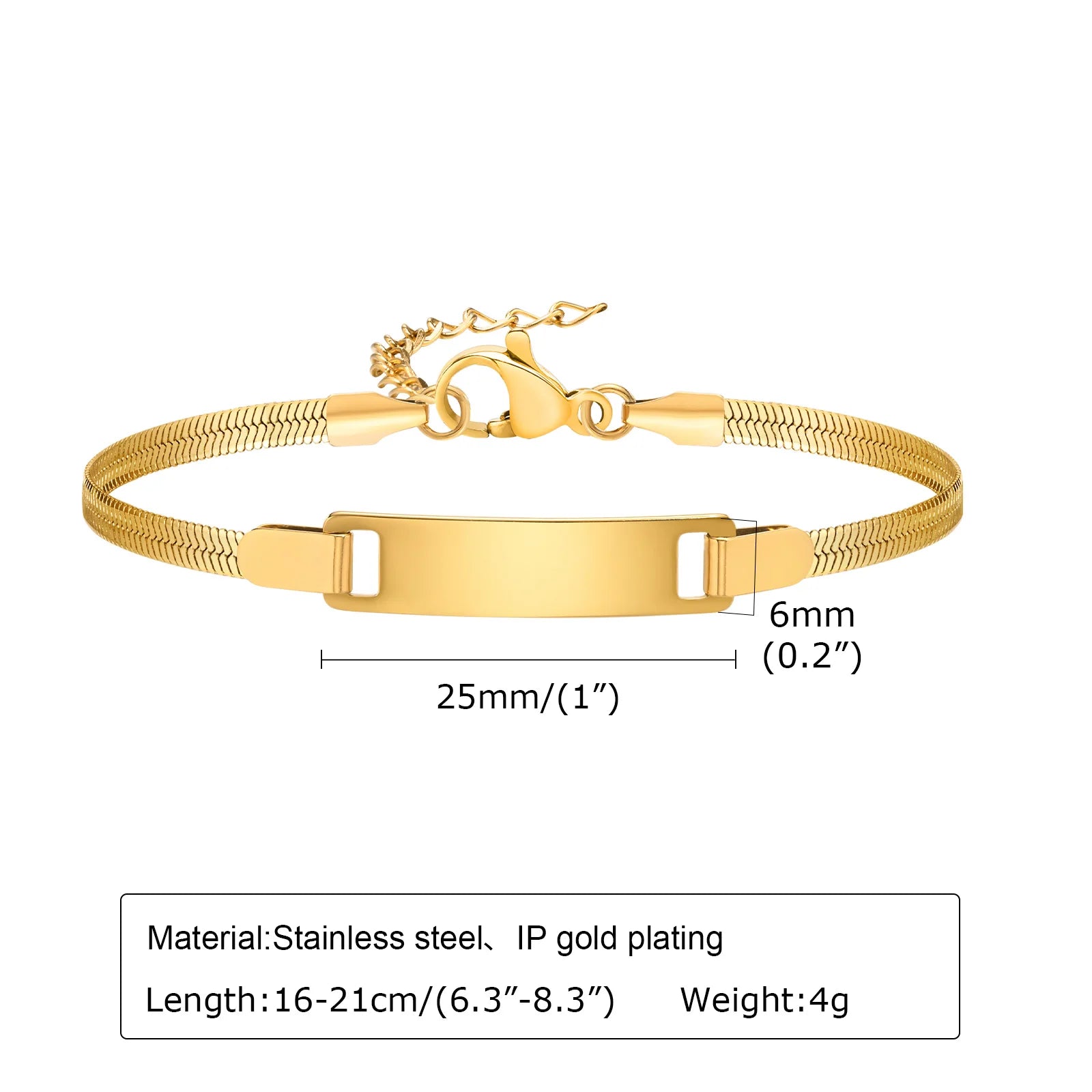 Personalisiertes Armband für kleine Jungen Mädchen, Edelstahl gravierter Name Datum Sohn Tochter Mama Taufgeschenk