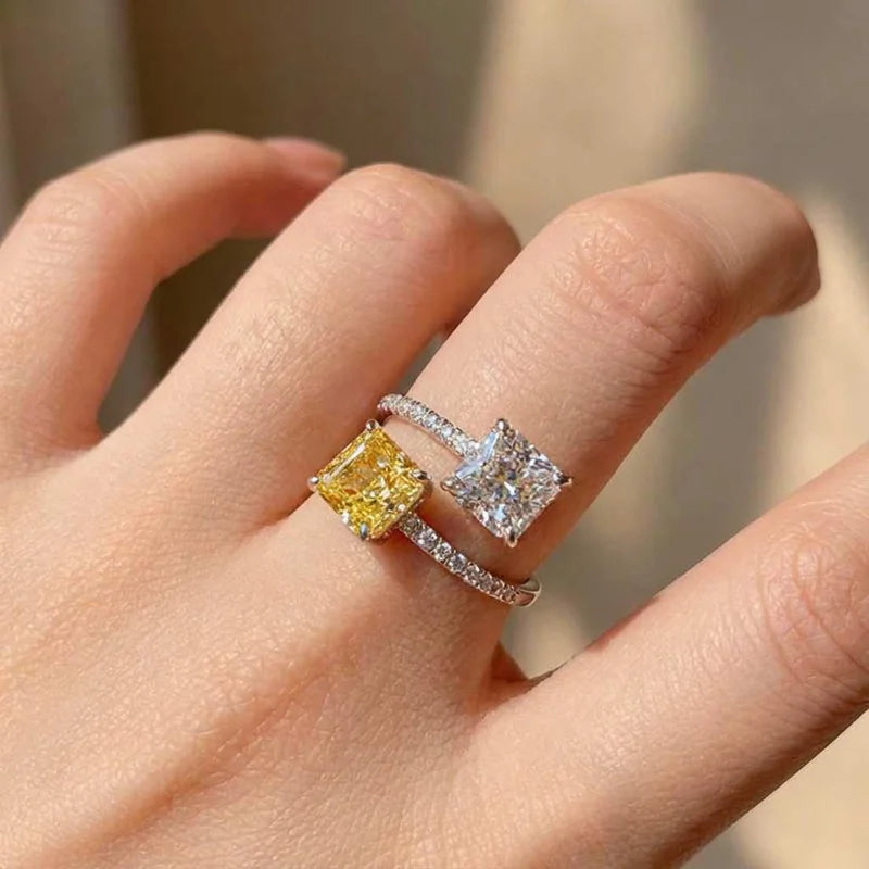 925er Sterling Silber Mode Zirkon Blatt Verstellbare Ringe für Damen Geschenk Party Hochwertiger stilvoller Feinschmuck Heiße Verkäufe