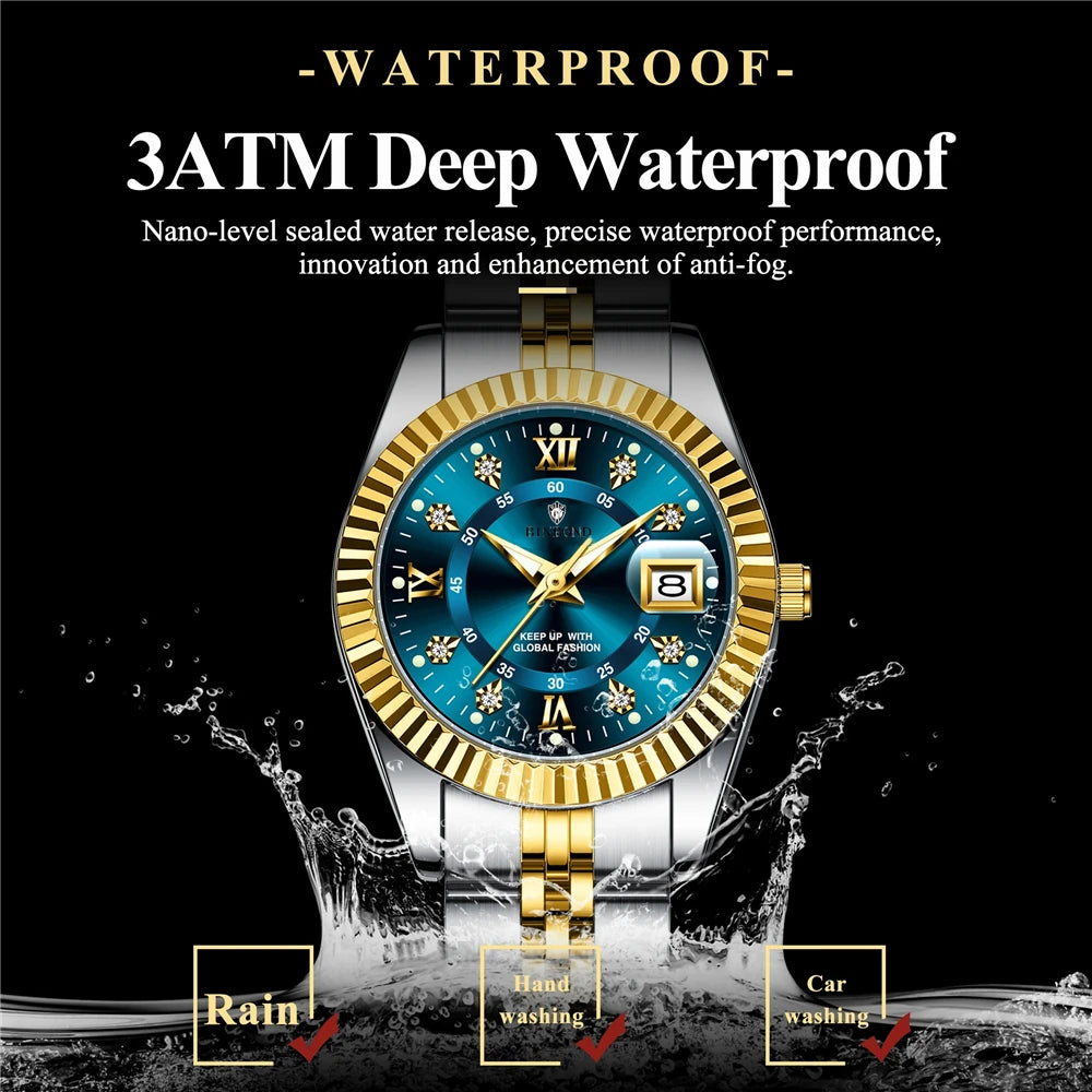 Relojes de pulsera de cuarzo de moda de 28MM, nuevos relojes para mujer, reloj pequeño de oro de lujo con diamantes para mujer, todo por 1 real, reloj de mujer