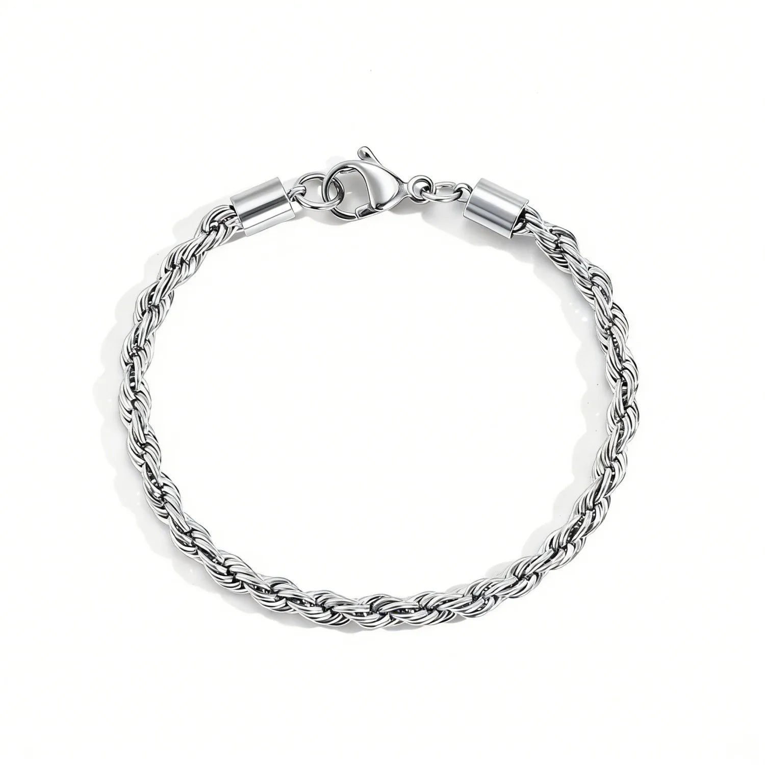Gedrehtes Seilarmband für Damen Hip Hop Punk Goldfarben Edelstahl Goldfarbene Halskette Mode Schmuck Geschenk