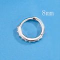 925 Sterling Silber 8/12/16/20MM Zirkon Creolen für Damen Hochzeit Verlobung Luxus Schmuck Accessoires 925