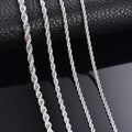 1 Stück 925 Sterling Silber Breite 2/3/4mm Seilkette Halskette/Armband Für Männer Frauen Herren Mode Kette Halskette