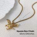 Colgante de águila de acero inoxidable bañado en oro de 18 quilates, llamativo, imprescindible para los amantes del hip hop, adecuado para discotecas y atuendos casuales.