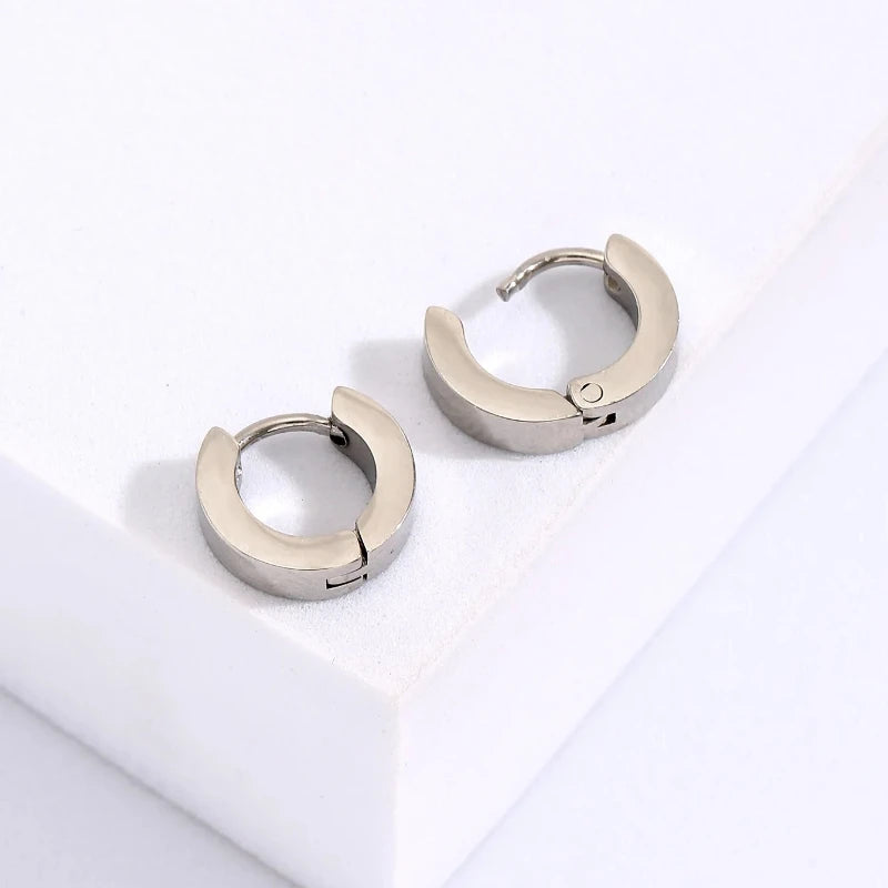 Mode Trend Hip Hop Coole Edelstahl Quadrat Ohrstecker Schlichtes Design Von Street Freizeit Chic Hochwertiger Schmuck