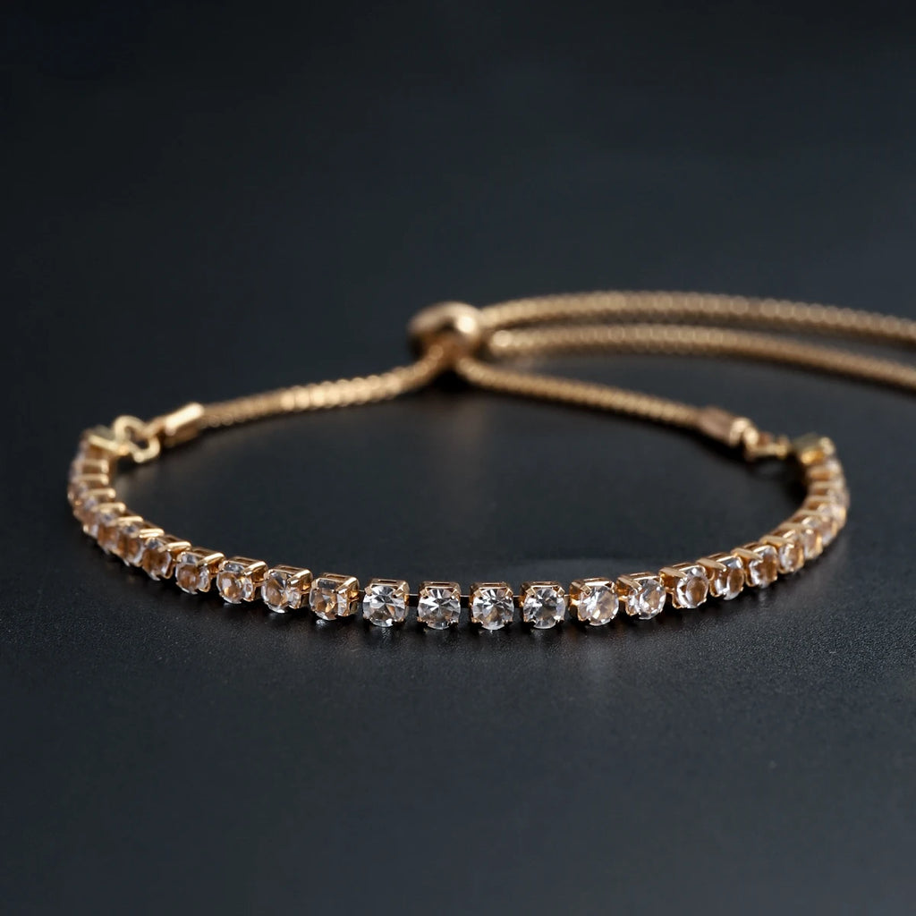 Feines Silberarmband Eleganter Zirkon-Tennis-Kristall-Kette für Damen Mode Edle Verlobung Hochzeit Glamour