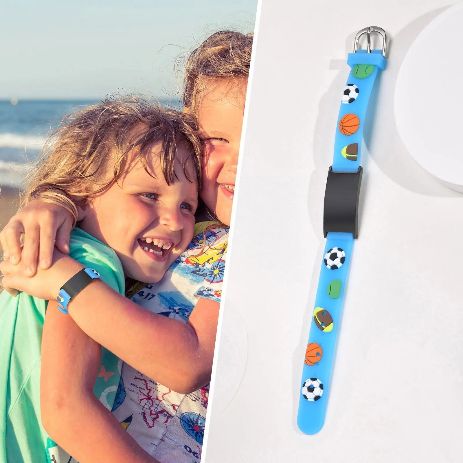 Personalisiertes Ausweiskettchen für kleine Mädchen und Jungen, Silikonarmband verstellbar, Gravierte Zitate Inspirierendes Geschenk