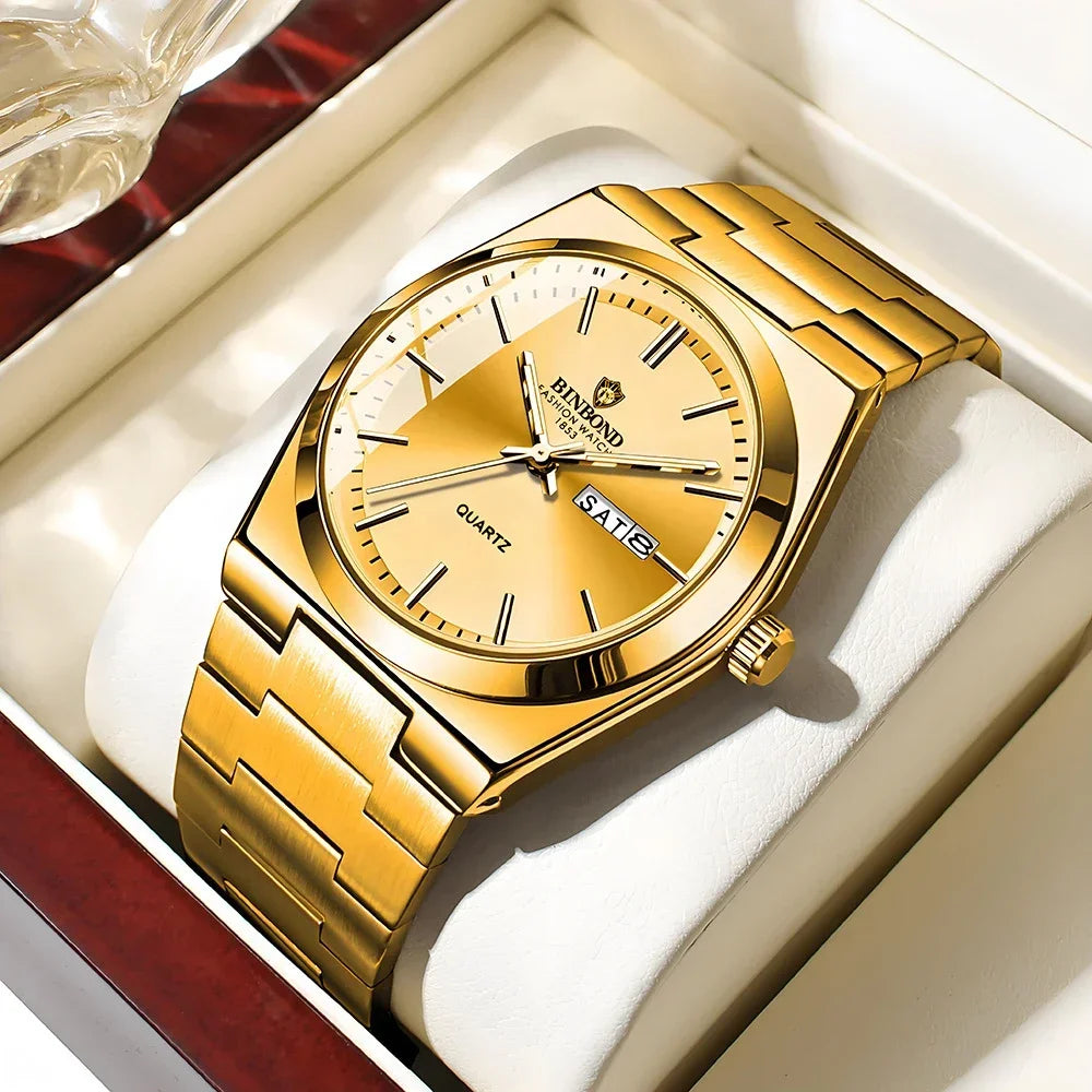 Nuevos relojes de pulsera de cuarzo de moda de negocios casuales con movimiento plateado para hombre, reloj de lujo, relojes automáticos, regalos para hombre, Reloj Hombre