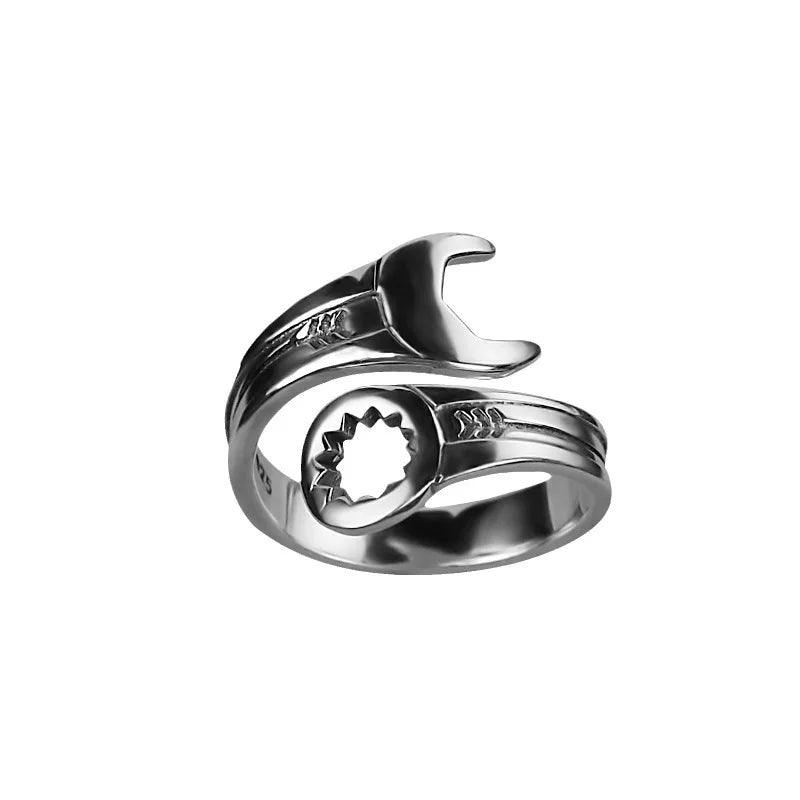 Mode 925 Sterlingsilber Schraubenschlüssel Verstellbare Ringe für Damen Herren Luxus Schmuck Accessoires Großhandel Schmuck Frauen