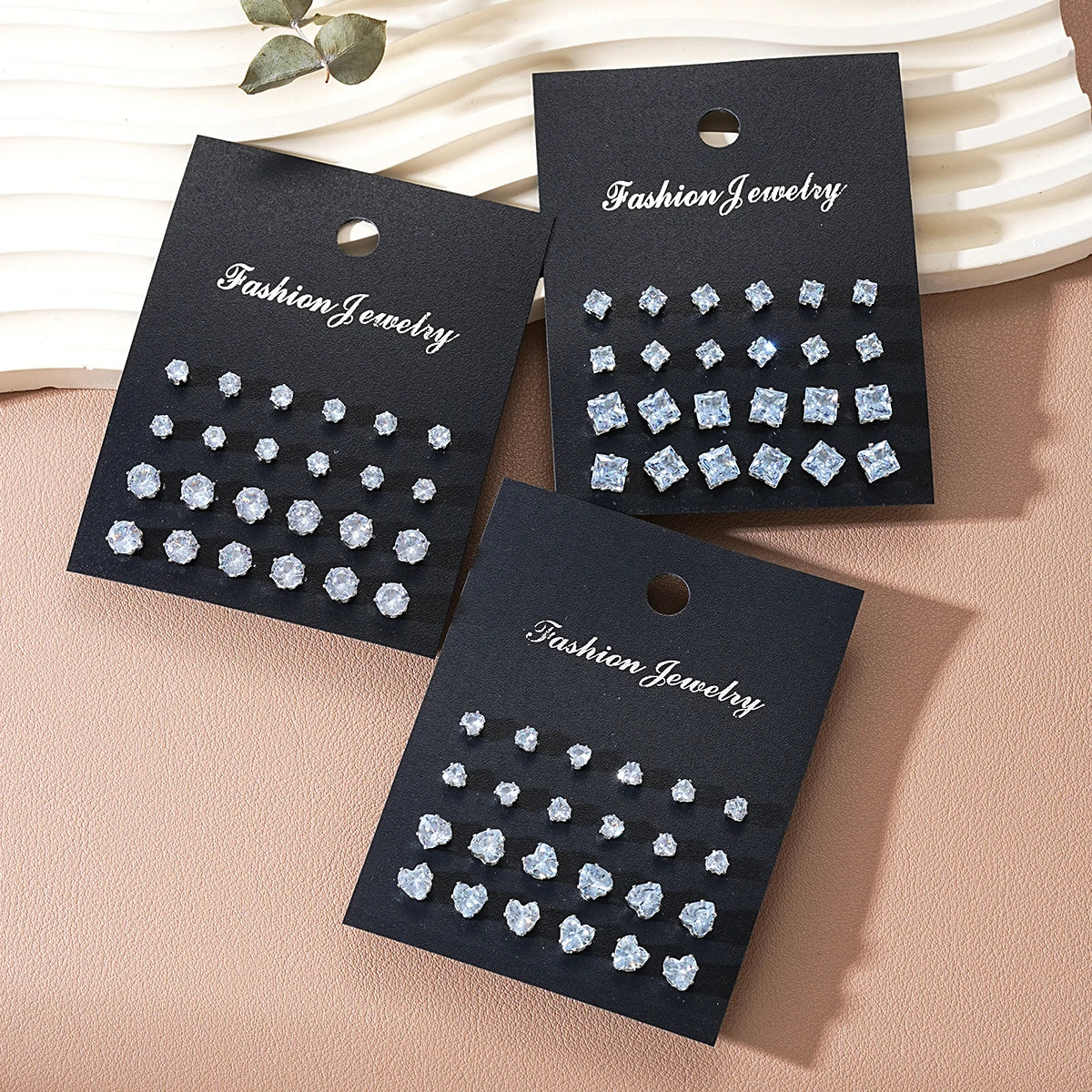36 Paar Einfache Glänzende Strass Ohrstecker Set für Damen Mode Kristall Zirkon Perlen Ohrringe Neue Schmuck Accessoires Geschenke