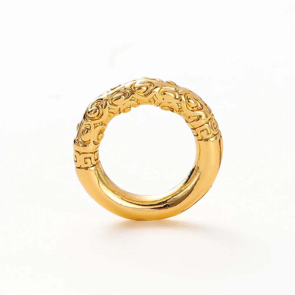 10 unidades/lote, anillos de metal grandes redondos chapados en oro de 18 quilates, hebillas de cierre en D para cinturones de cuero, bolsos, prendas de vestir, manualidades, fabricación de joyas