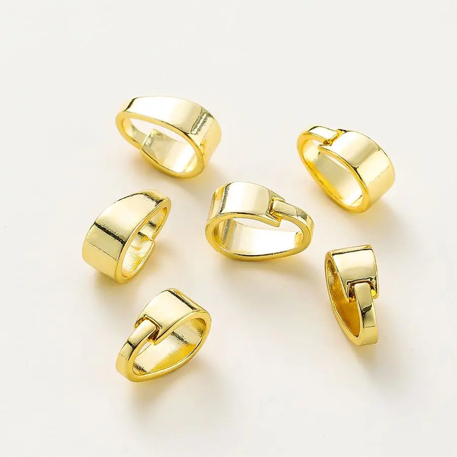 20 unids/lote 14K 18K Color oro colgante cierre de fianza Clip Conectores de abalorios de semillas de melón a granel para la fabricación de collares DIY