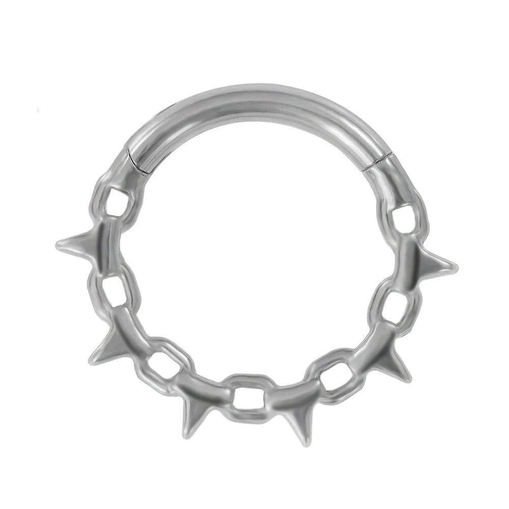 16G Septum Nasenpiercing Scharnier Clicker 316L Edelstahl Daith Clicker Helix Knorpelohrring Kette Körperschmuck