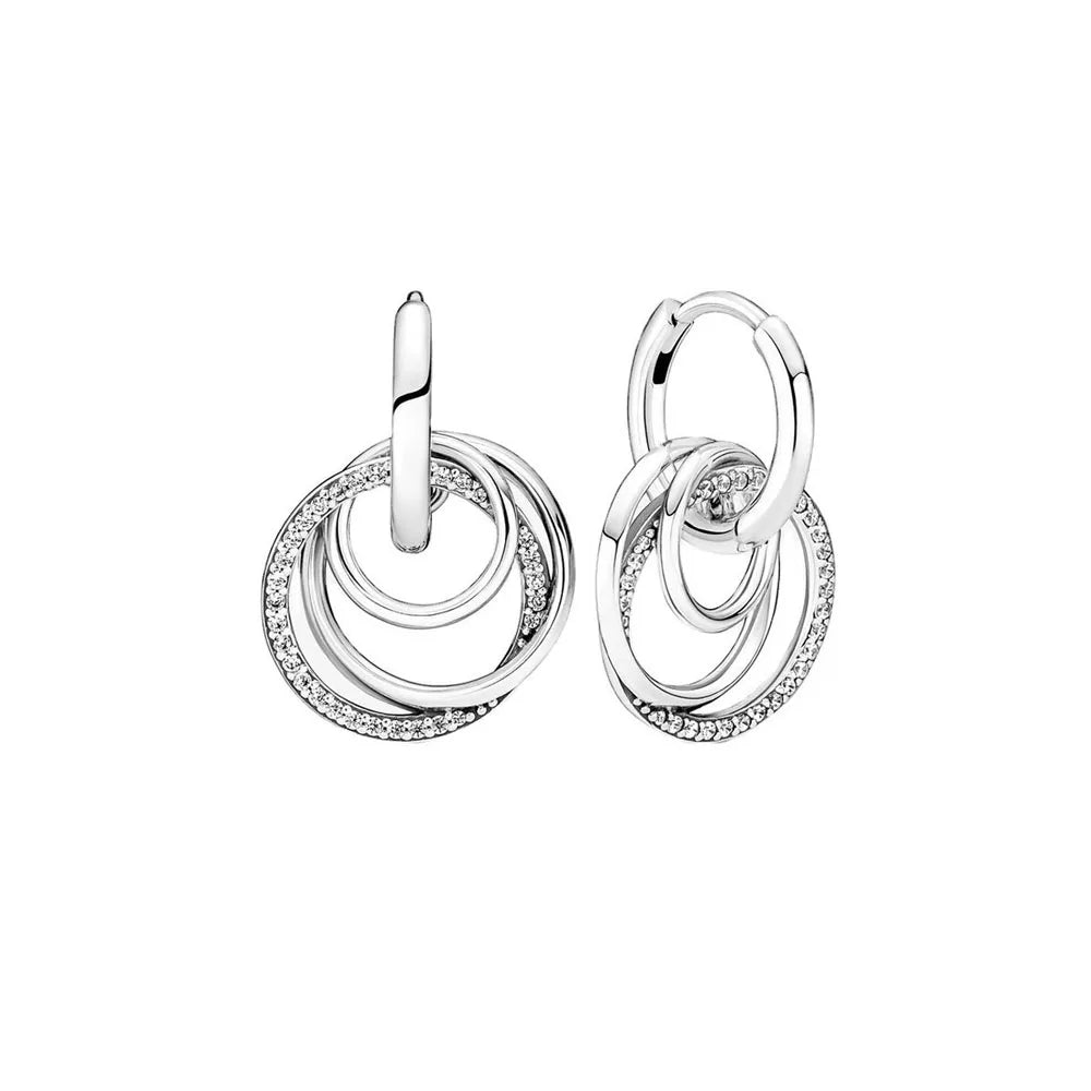 Neue S925 Silber Herz-Stein-Ohrstecker geeignet für Valentinstag, Muttertag, Jubiläumsgeschenk DIY Charm-Schmuck