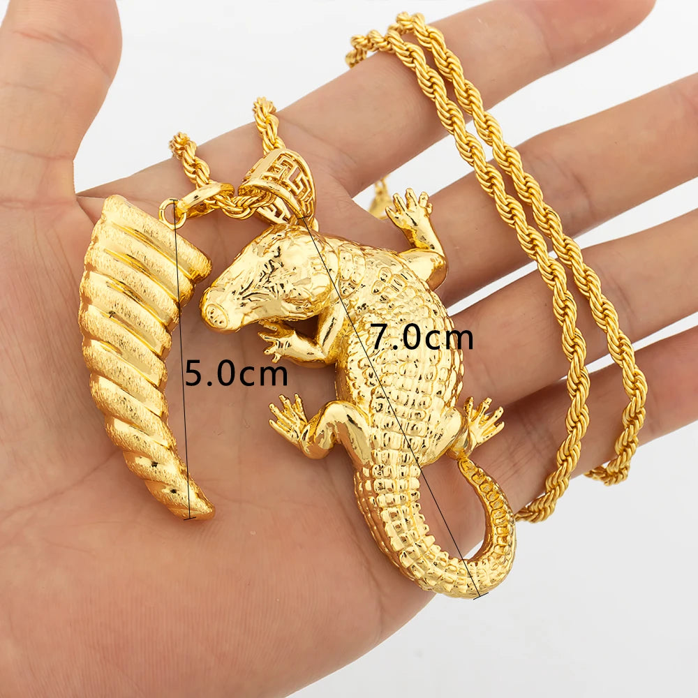 Colgante color oro Dubái, estilo hip hop, personalidad para hombres y mujeres, joyería minimalista, joyería para fiestas, regalos de cumpleaños.