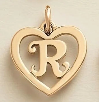 SUNIBI Edelstahl-Buchstabenanhänger Herzform Hohl Anhänger Charm für Armbänder Halsketten für Frauen DIY Schmuckherstellung