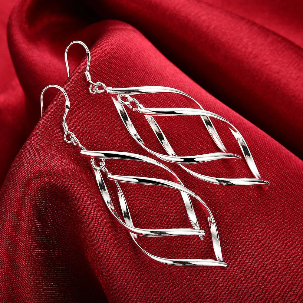 Pendientes de aro redondos simples de plata de ley 925 de alta calidad para mujer, joyería de moda para boda y compromiso