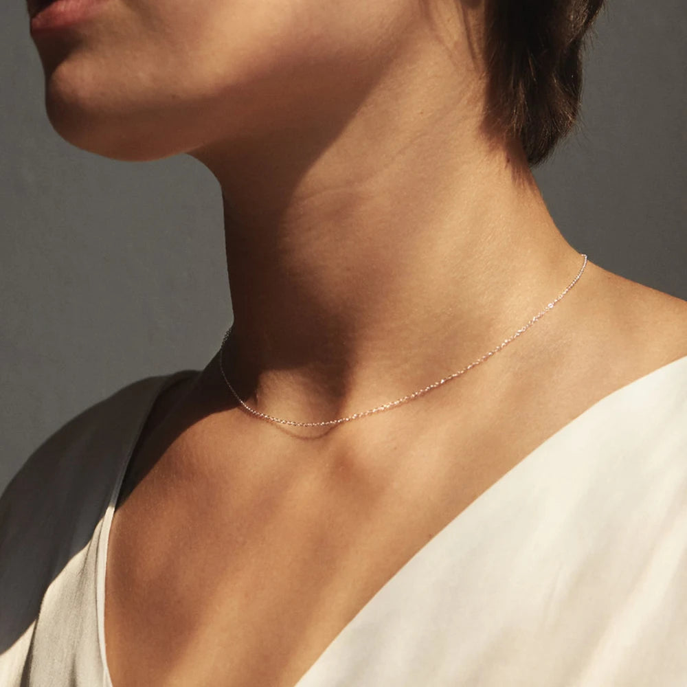 Feine Halskette Edelstahl Goldfarbene Anhänger Kurz Lang Statement Damen Colar Geschenk Edelstahlschmuck Großhandel