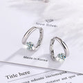 925er Sterlingsilber Gold Kristalle Einfache Ohrringe für Damen Mode Hochzeit Luxus Schmuck 2024 Trend