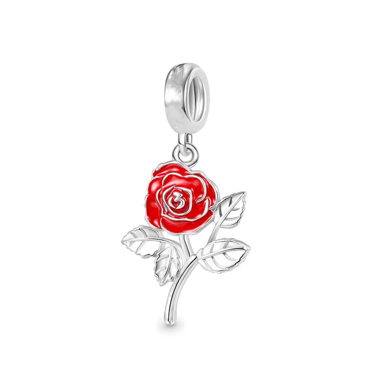 2026 925 Silber Blume, Schmetterling, Highland-Kuh, Motorrad-Anhänger passend für europäisches Original-Armband DIY Schmuck Exquisiter Schmuck