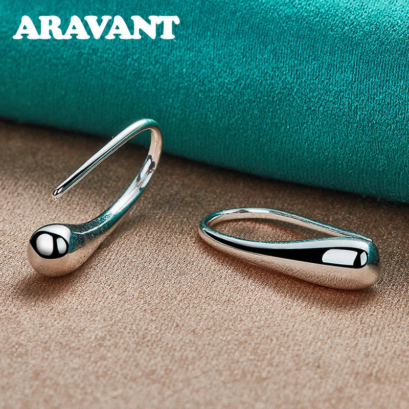 Aravant 925 Sterling Silber Wassertropfen Ohrringe für Damen Mode Hochzeit Schmuck Geschenke