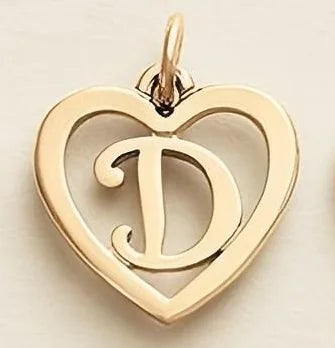 SUNIBI Edelstahl-Buchstabenanhänger Herzform Hohl Anhänger Charm für Armbänder Halsketten für Frauen DIY Schmuckherstellung