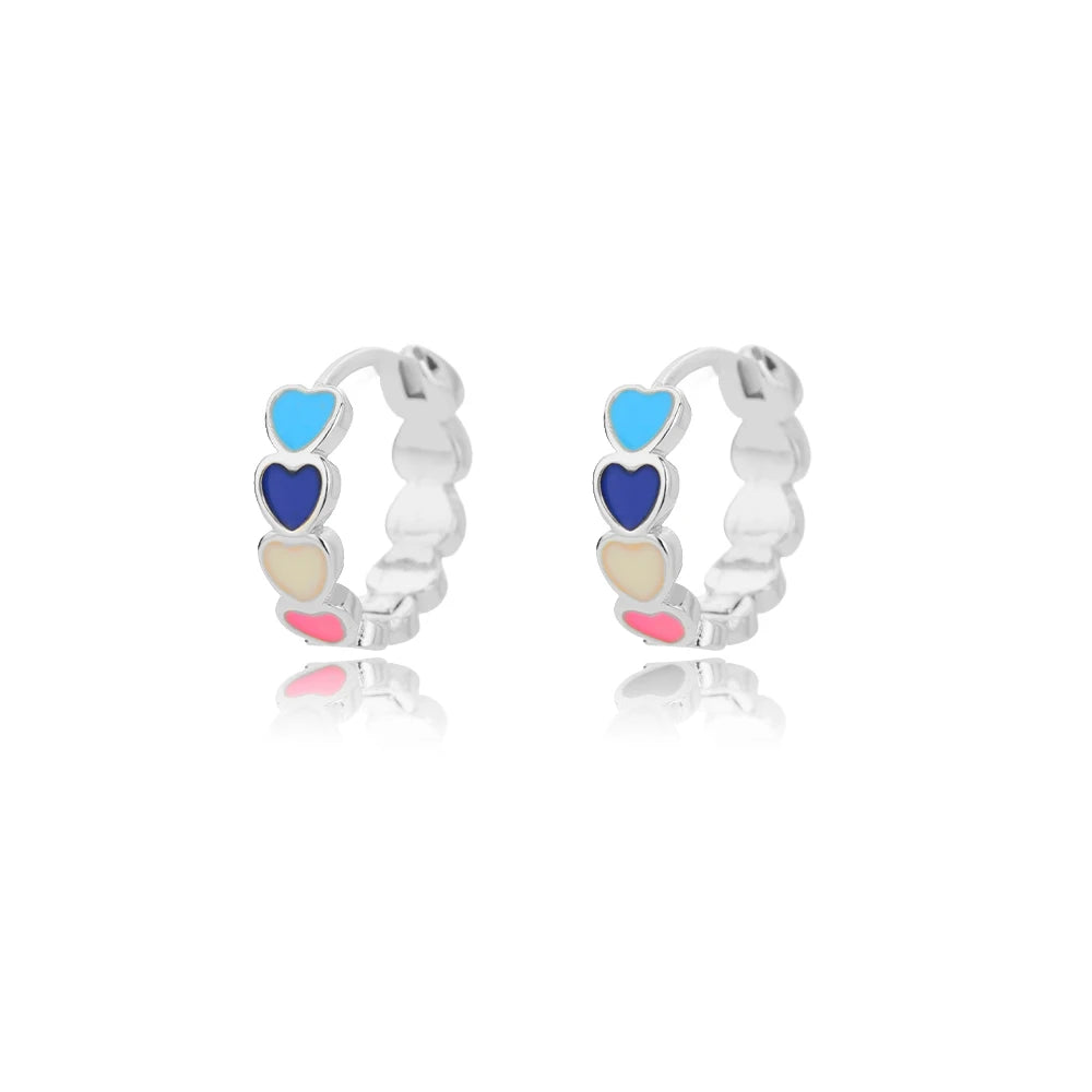 Zirkon Herz Ohrringe für Damen, Edelstahl, goldfarben, Piercing-Ohrringe, Trendschmuck 2025, Aretes, Accessoires für Frauen