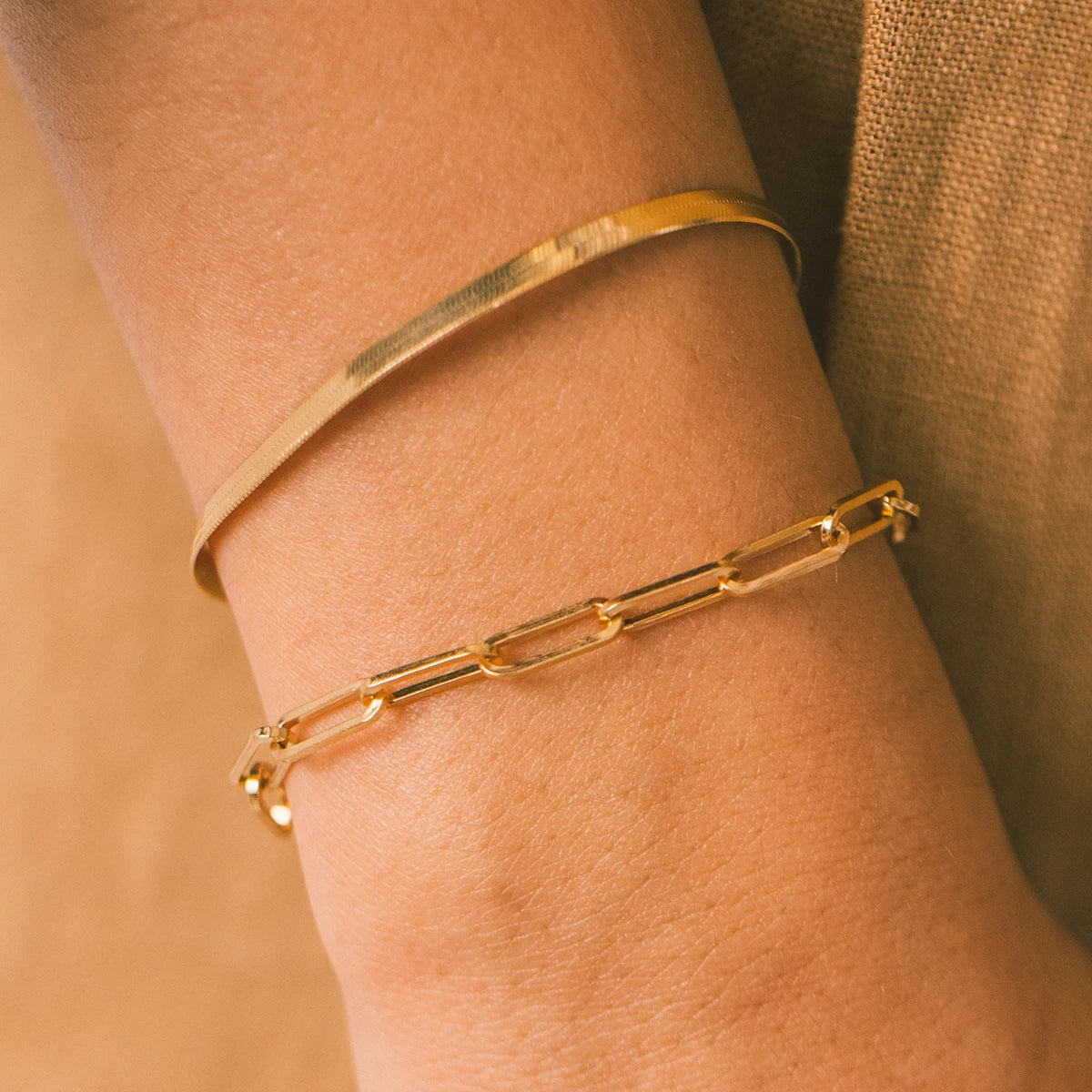 SUNIBI Klassische Schlangenkettenarmbänder für Damen, Trendige Mode, Edelstahl-Kubakettenarmband, Trendige Damengeschenke, Schmuck