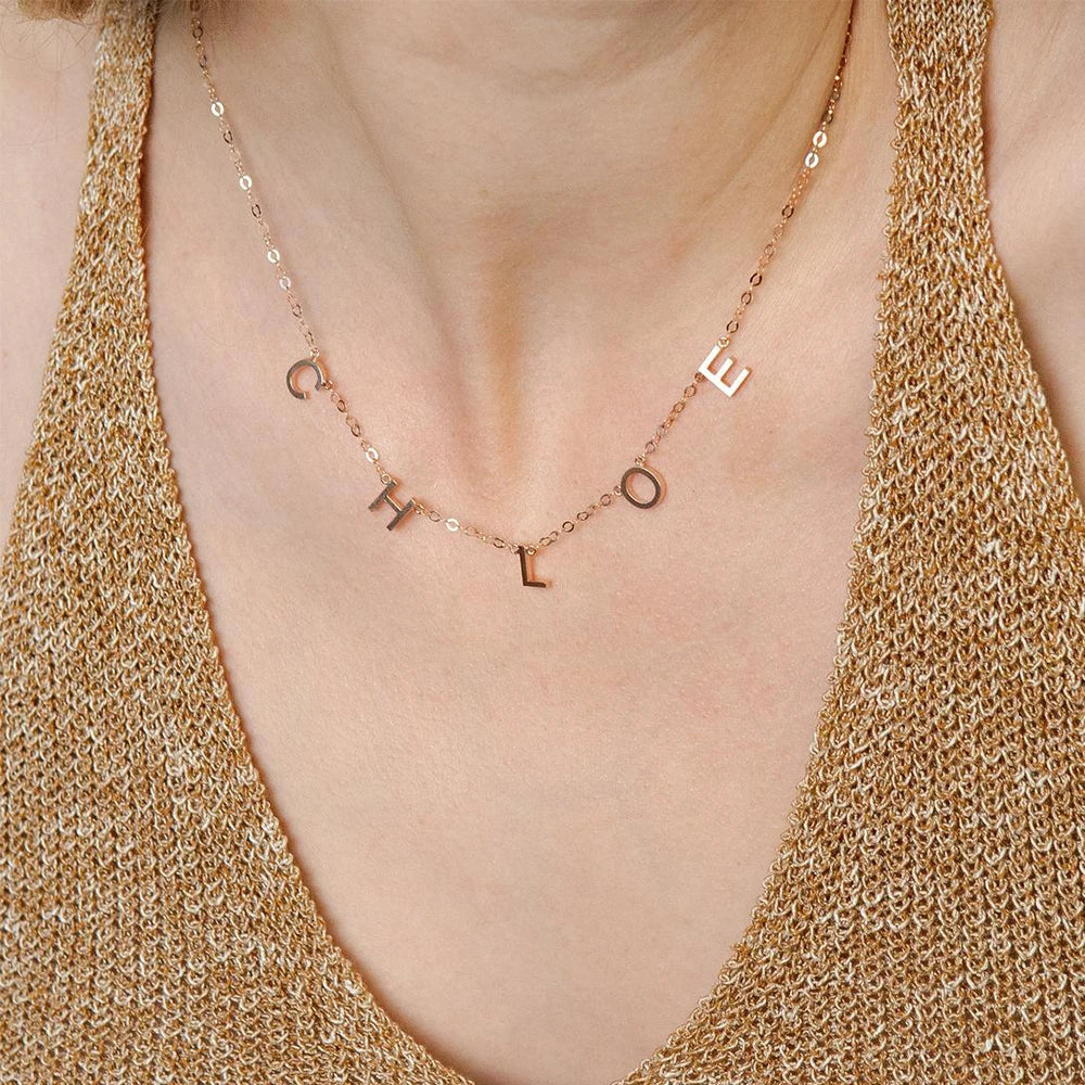 Customized Stainless Steel Name Necklaces for Women Personalized Necklace Letter Pendant Nameplate Gift Jewelry Dropshipping
