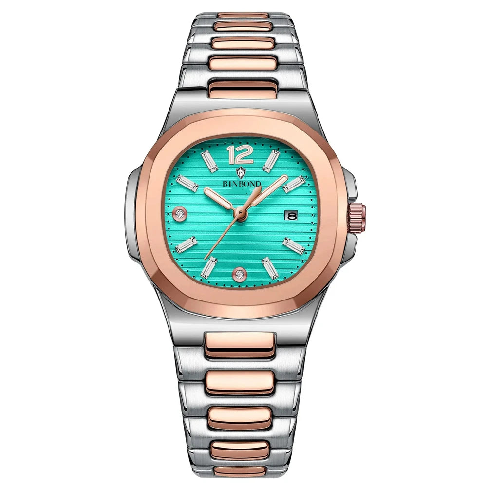 Relojes de pulsera de cuarzo digitales de moda nuevos de 31 mm Relojes de mujer de lujo pequeños Reloj de diamante dorado para mujer Reloj de mujer Reloj Muje