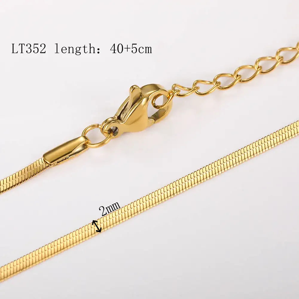 10pcs/Lot 45cm Stainless Steel Golden/Silvery Color 304 Chains Necklace Women Jewelry Making Accessories DIY Handmade Supplies