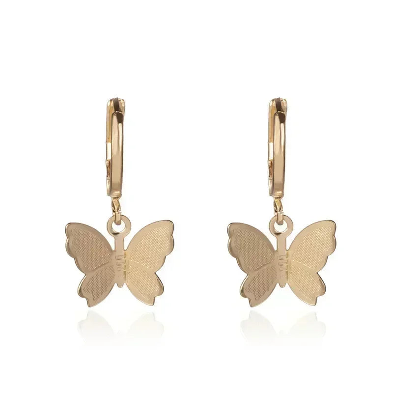 Bunte Blumen Schmetterling Ohrringe Siebenteiliges Set Für Frauen Mode Personalisierte Tägliche Accessoire Party Schmuck Geburtstagsgeschenke