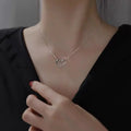 Kpop Star Pendent Necklace for Women Punk Simple Zircon Tassel Clavicle Chain Choker Elegent Party Gift Jewelry Girl