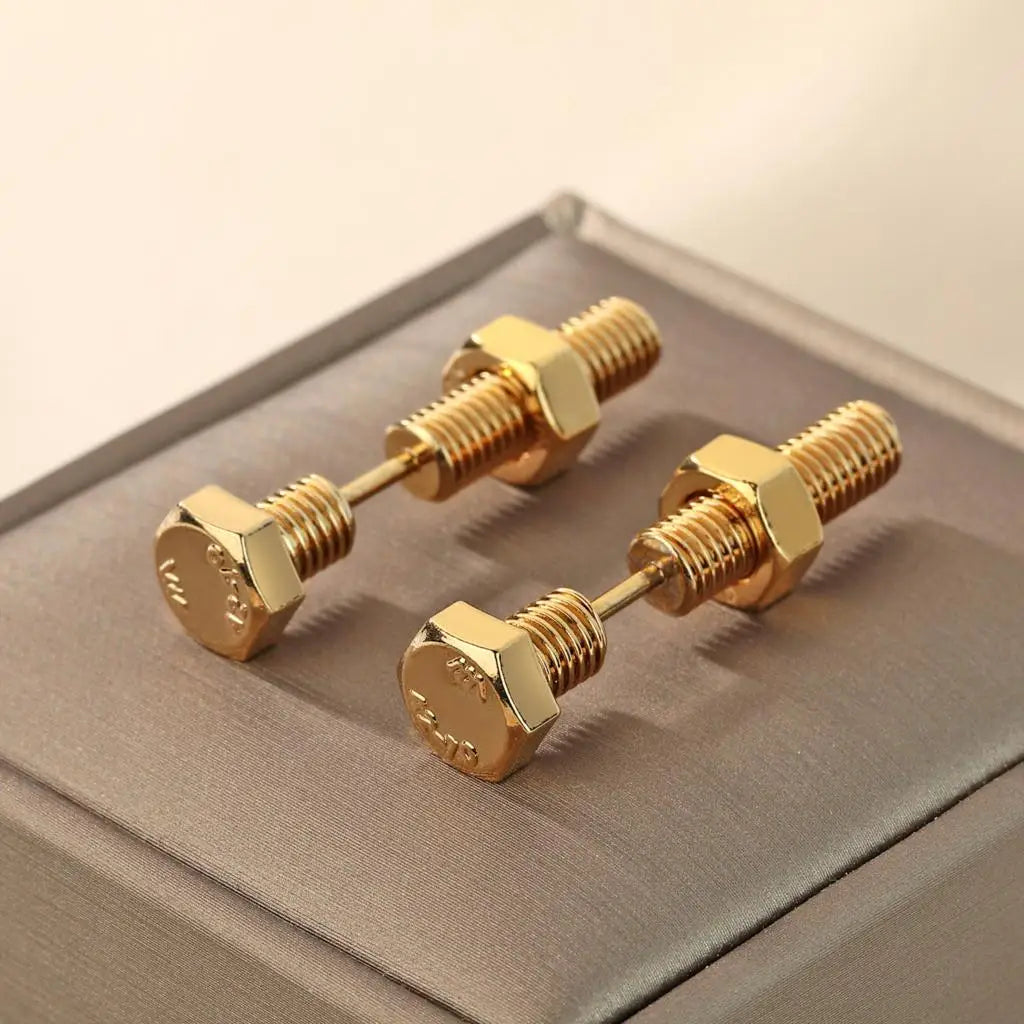 Kind Exquisite Fashion Earrings Screw Stud Earrings, Personalized Study Birthday Gift for Lovers