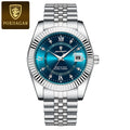 Relojes de cuarzo clásicos de lujo POEDAGAR para hombre, de acero inoxidable, con fecha, resistentes al agua, luminosos, a la moda, de negocios, para hombre