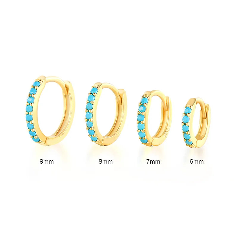 2 Stück Edelstahl Minimal Kristall Zirkonia Creolen Gold Silber Farbe Kleine Huggie Knorpel Ohrring Piercing Schmuck