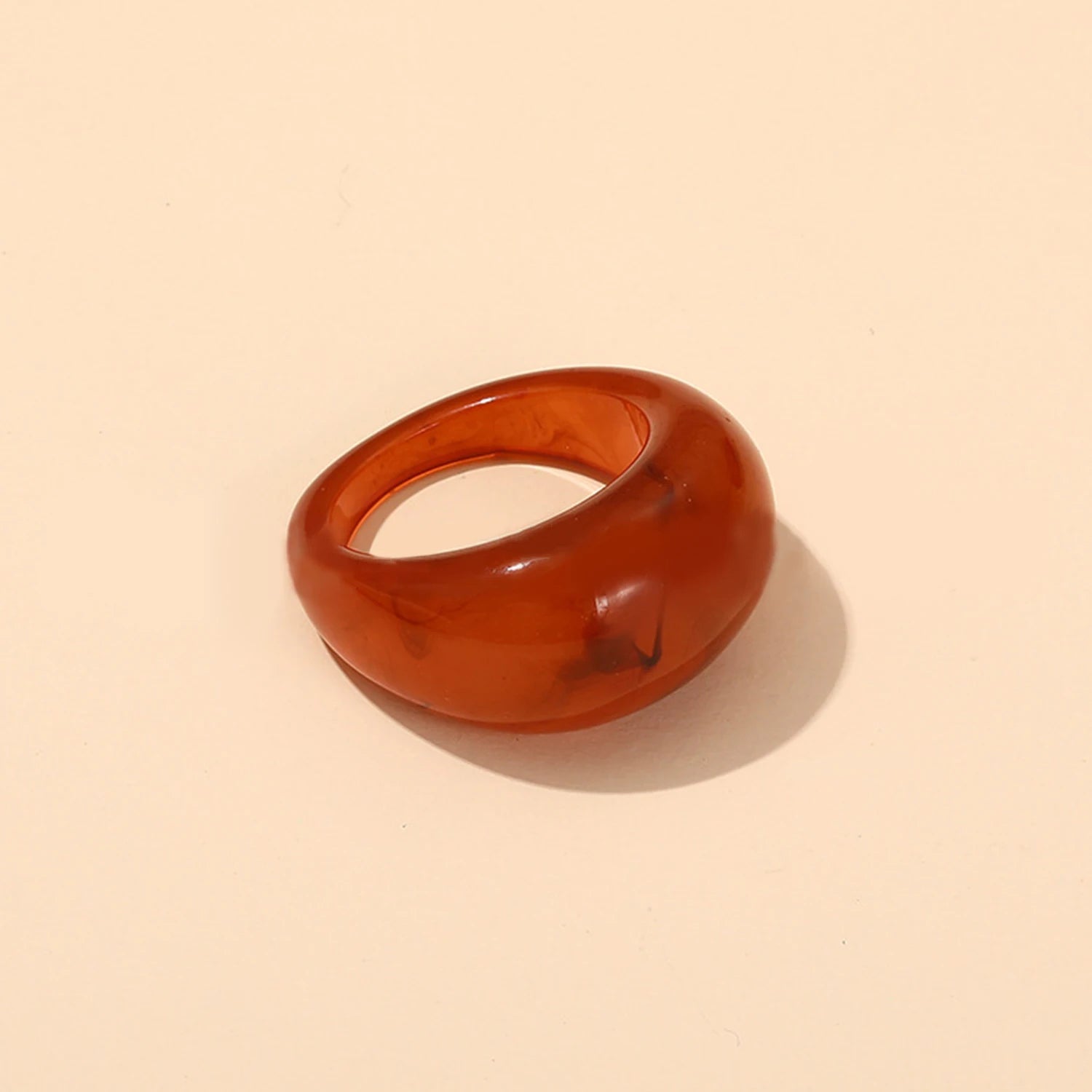 Neue koreanische bunte Acrylringe Vintage runde Ringe für Frauen Große Kpop-Fingerringe für Mädchen Punk-Harzringe Modeschmuck