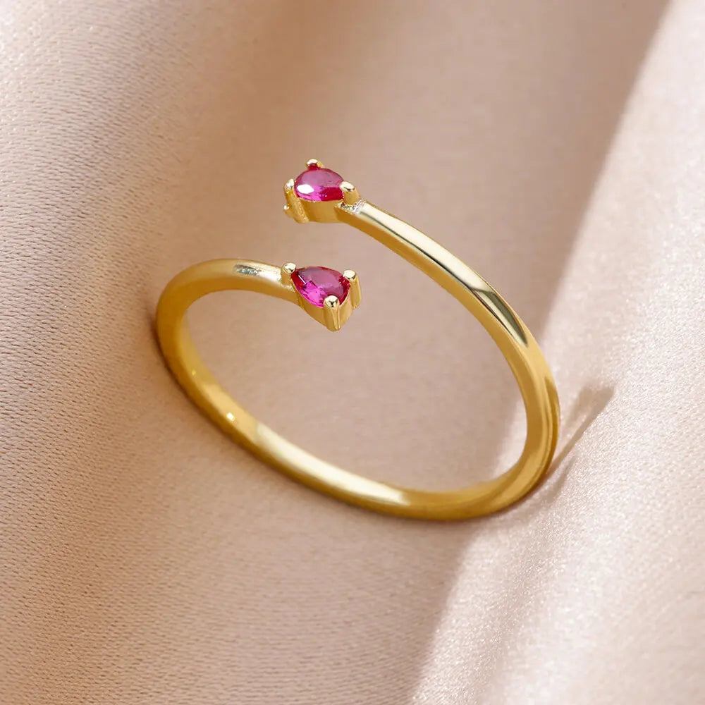 Winzige grüne Zirkon-Rundringe für Frauen, geometrischer Edelstahlring, luxuriöser Hochzeits-Weihnachtsschmuck, Geschenk, kostenloser Versand