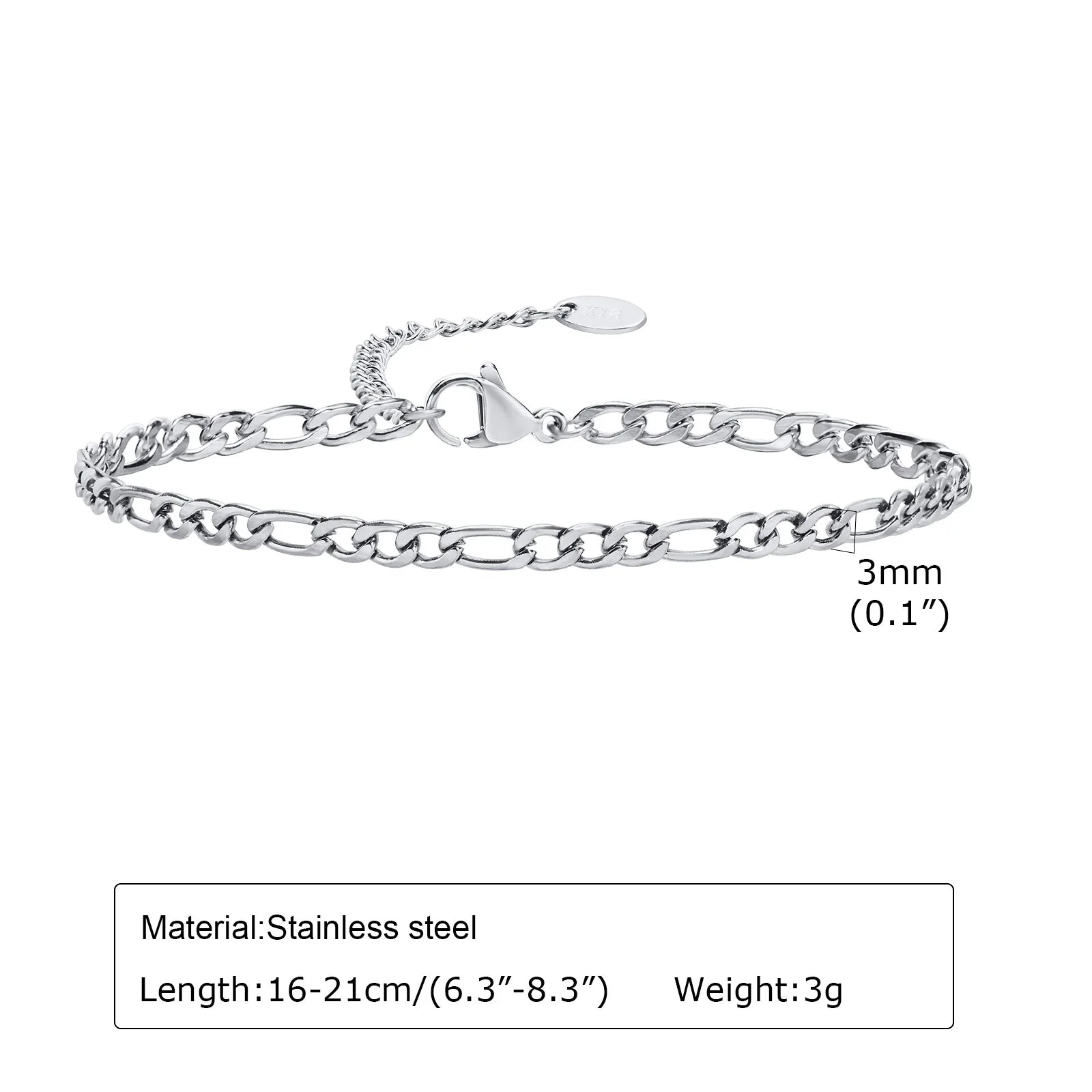 Damen-Armkette in Silberfarbe, stapelbare Gliederarmbänder aus Edelstahl, geschichtete Modeaccessoires Geschenke