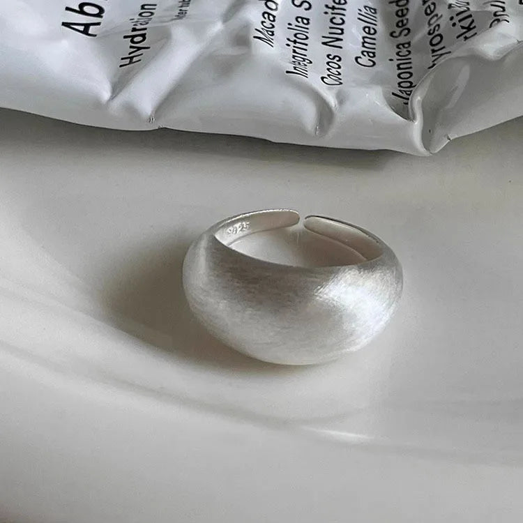 925er Sterlingsilber Tellipse Geometrie Geschliffen Einfache Ringe Für Frauen Paar Verlobung Luxus Schmuck Accessoires