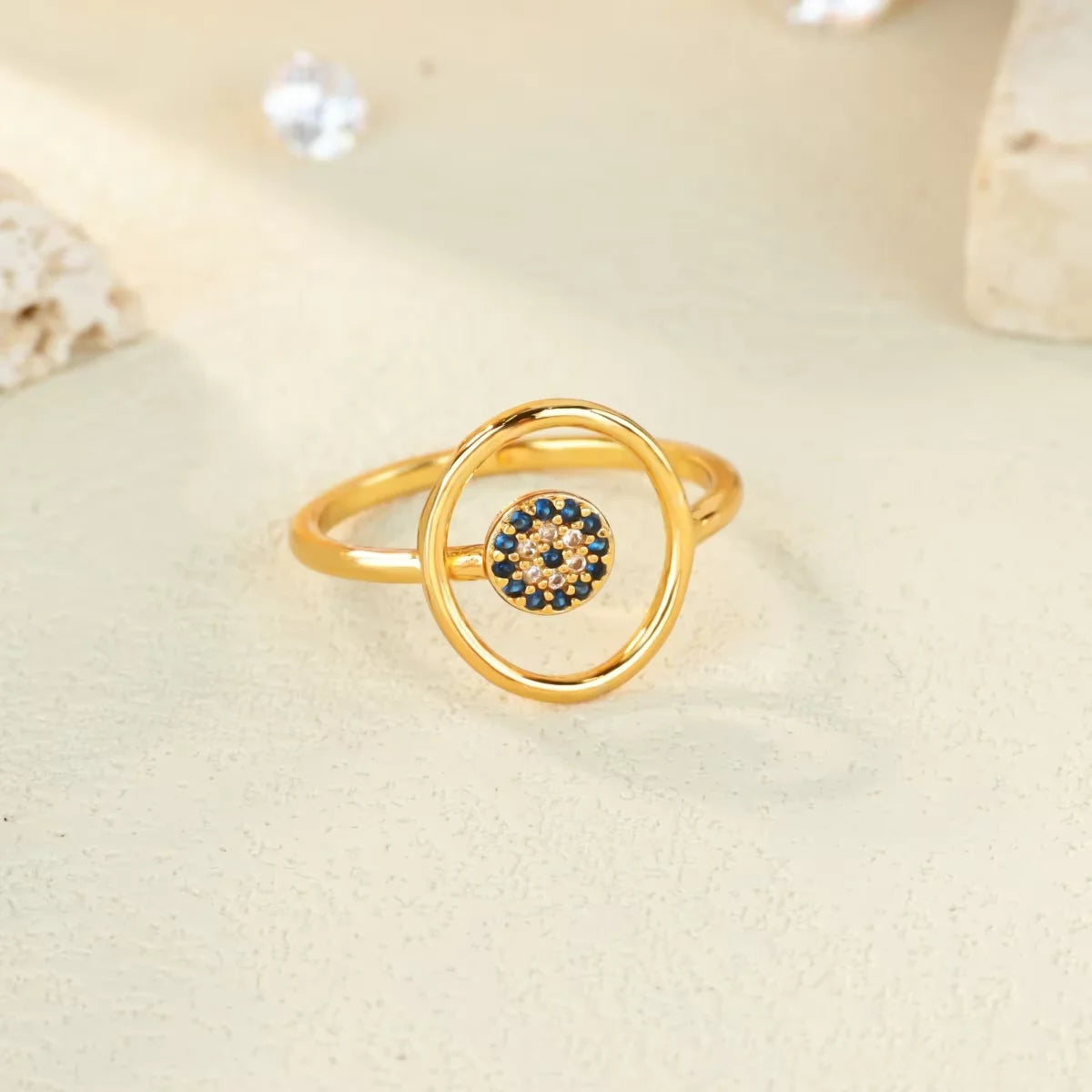 Vintage Grüne Stein Offene Edelstahlringe Für Frauen Mode Goldfarbe Blume Zirkon Ring Schmuck Ästhetische Anillos Geschenk