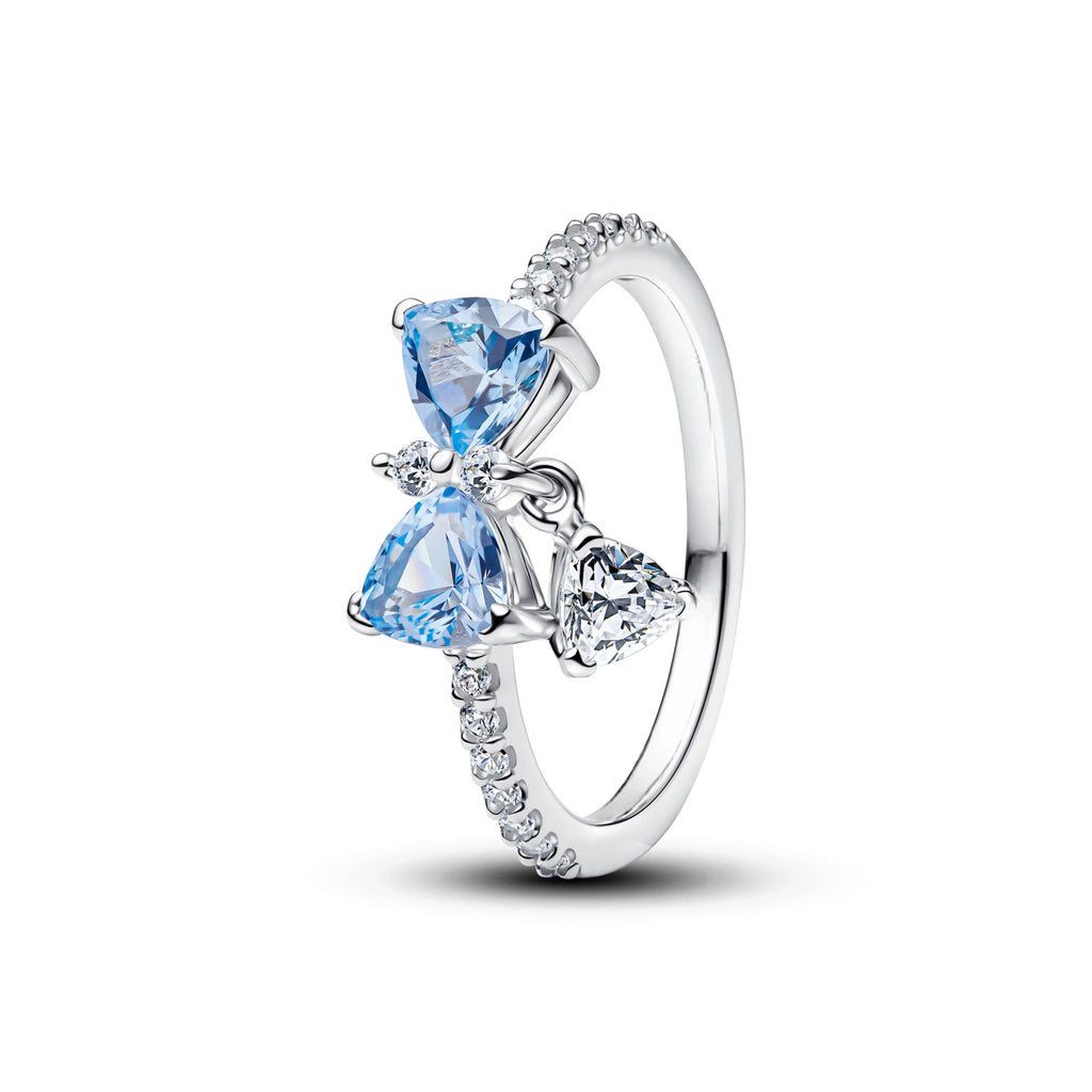 Original 925 Sterling Silver Charms Pendant Blue Bow Suit Bead for Wome Rings Earrings Necklace DIY Bracelet Fine Jewellery Gift