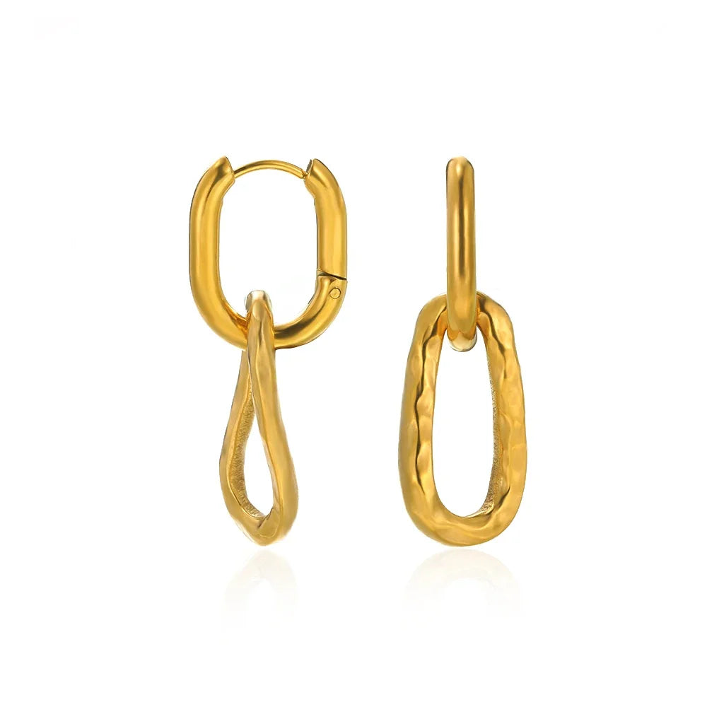 Punk Sonnen-Gesicht-Ohrstecker Edelstahl Ohrringe für Damen Goldfarbe Stern Piercing Ohr Accessoires Femme Gothic Schmuck Party Geschenk
