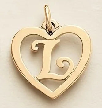 SUNIBI Edelstahl-Buchstabenanhänger Herzform Hohl Anhänger Charm für Armbänder Halsketten für Frauen DIY Schmuckherstellung