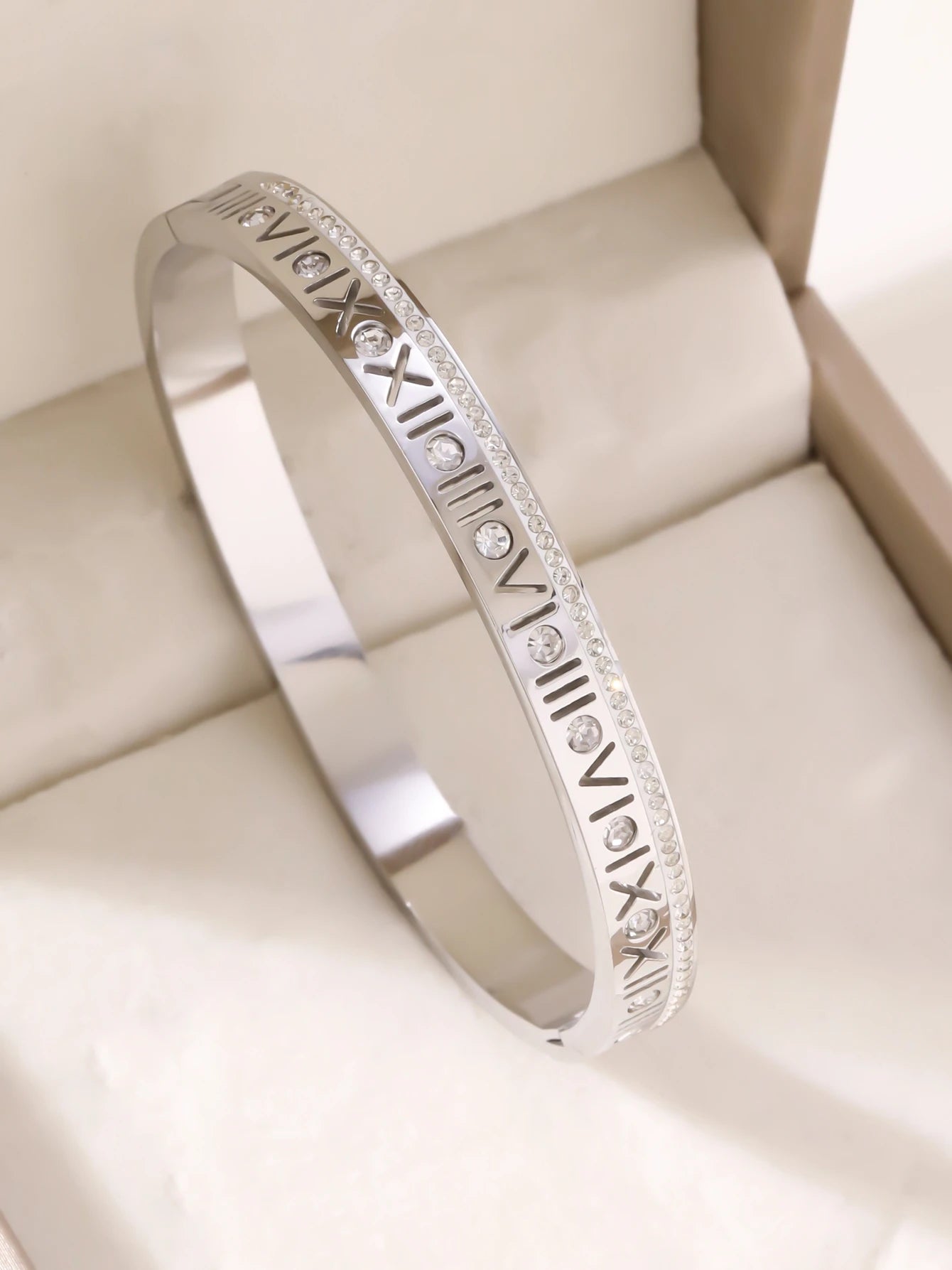 1 Stück/Set Damen Hochzeitsschmuck Party Feiertag Valentinstag Geschenk Edelstahl Armband 18K vergoldet Armband
