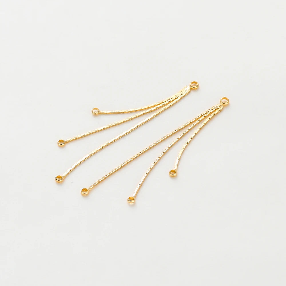 4 Stücke/Los 58mm 14K/18K Goldfarbe Messing Kette Quaste Anhänger für DIY Ohrringe Schmuckherstellung Zubehör
