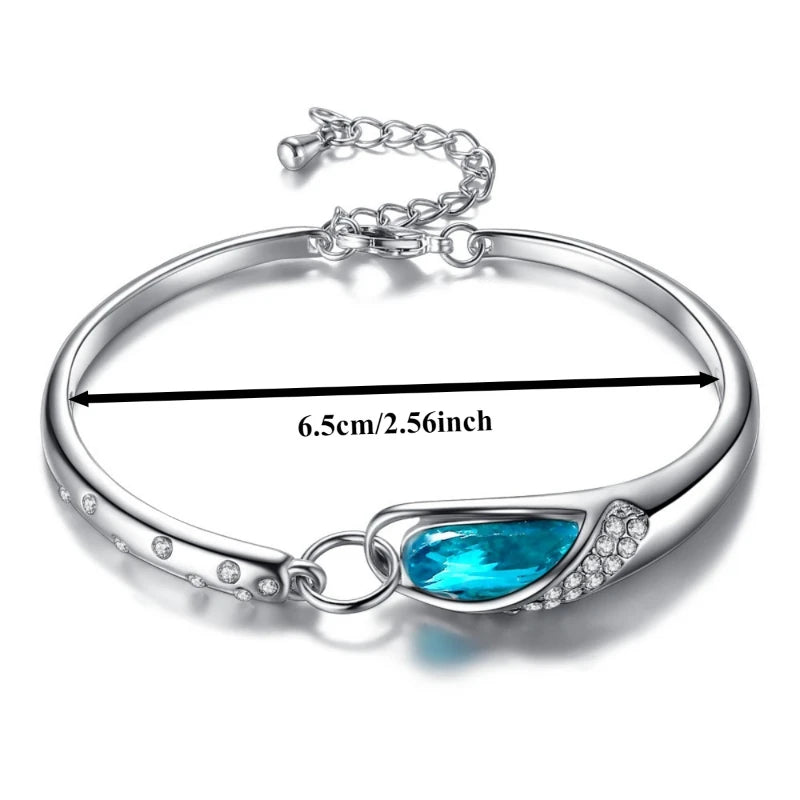 1x Armband mit blauem Edelstein, exquisite und minimalistische Art, leichte verstellbare Kette, Damen-Tagesaccessoire, Armband